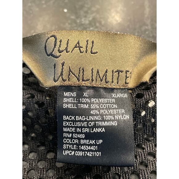 Quail Unlimited Vest, camo/mesh XL - Picture 7 of 8